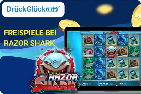 DrückGlück Kostenlose Drehungen im Unterwasser-Spielautomaten mit Haifisch-Thema